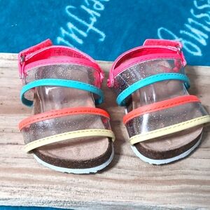 Childrens Place Neon Sandals Size 0-3 months
